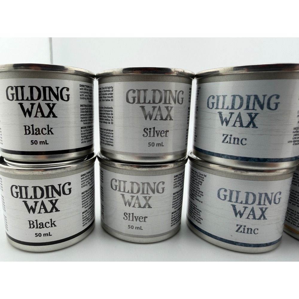 Dixie Belle Gilding Wax 50ml Finishes 4 Colors Left Silver Copper Zinc Black - Picture 5 of 6